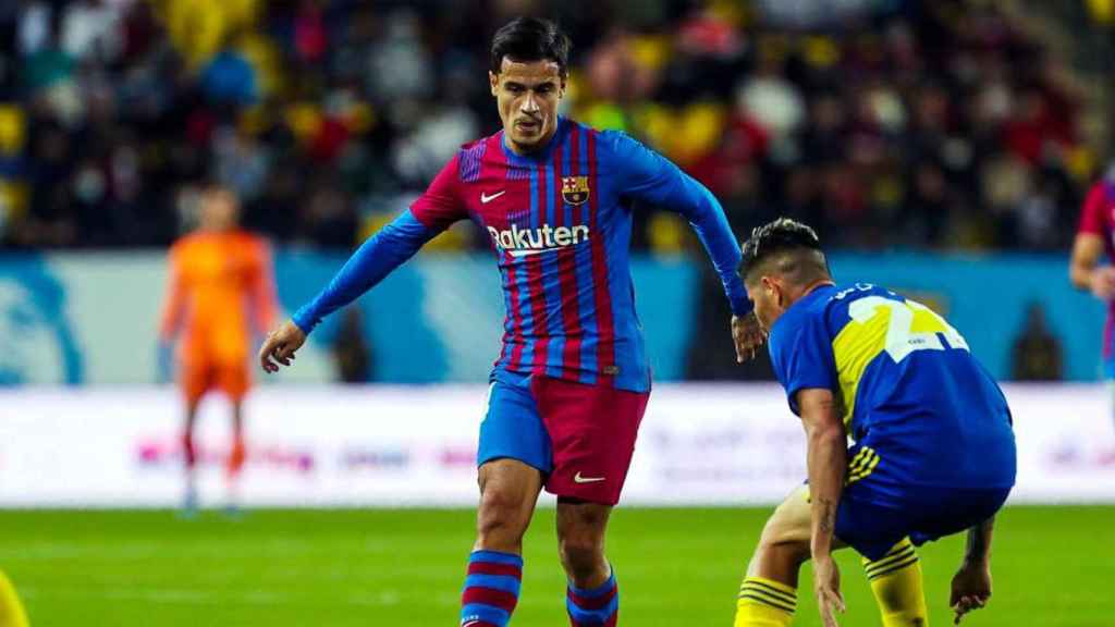 Coutinho, durante la Maradona Cup, contra Boca Juniors / FCB