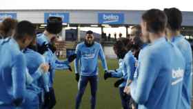 Una foto de Todibo en su primer entrenamiento con el Barça de Valverde / EFE