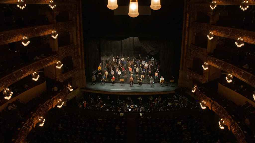 Un ensayo de la ópera 'La Traviata', de Giuseppe Verdi, en el Liceu de Barcelona en 2020 / DAVID ZORRAKINO - EUROPA PRESS