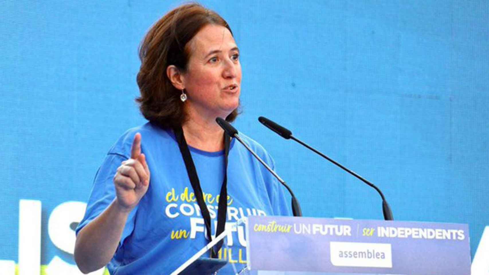 La presidenta de la ANC, Elisenda Paluzie, en el acto central de la Diada / CG