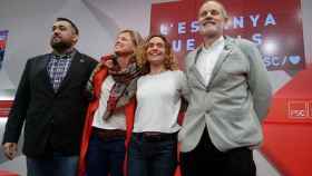 Meritxell Batet (2d) junto al resto de candidatos del PSC a las generales Marc Lamuà (Girona), Montse Mínguez (Lleida) y Joan Ruiz (Tarragona) / CG