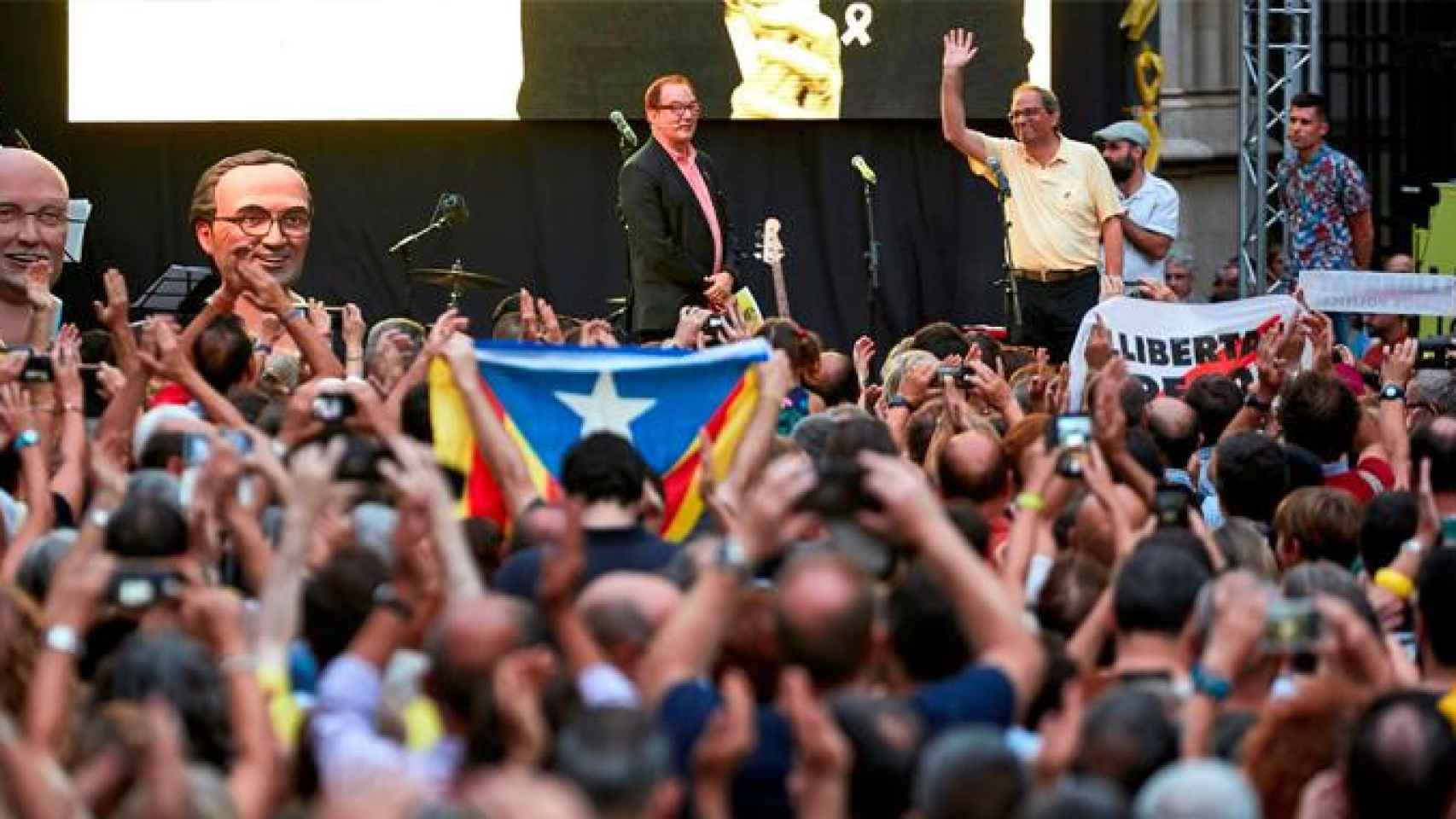 Quim Torra, presidente de la Generalitat de Cataluña, en un acto independentista el pasado fin de semana / EFE