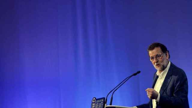 El presidente del PP y del Gobierno, Mariano Rajoy, durante su intervención en al acto de clausura del XIV congreso del PPC / CG