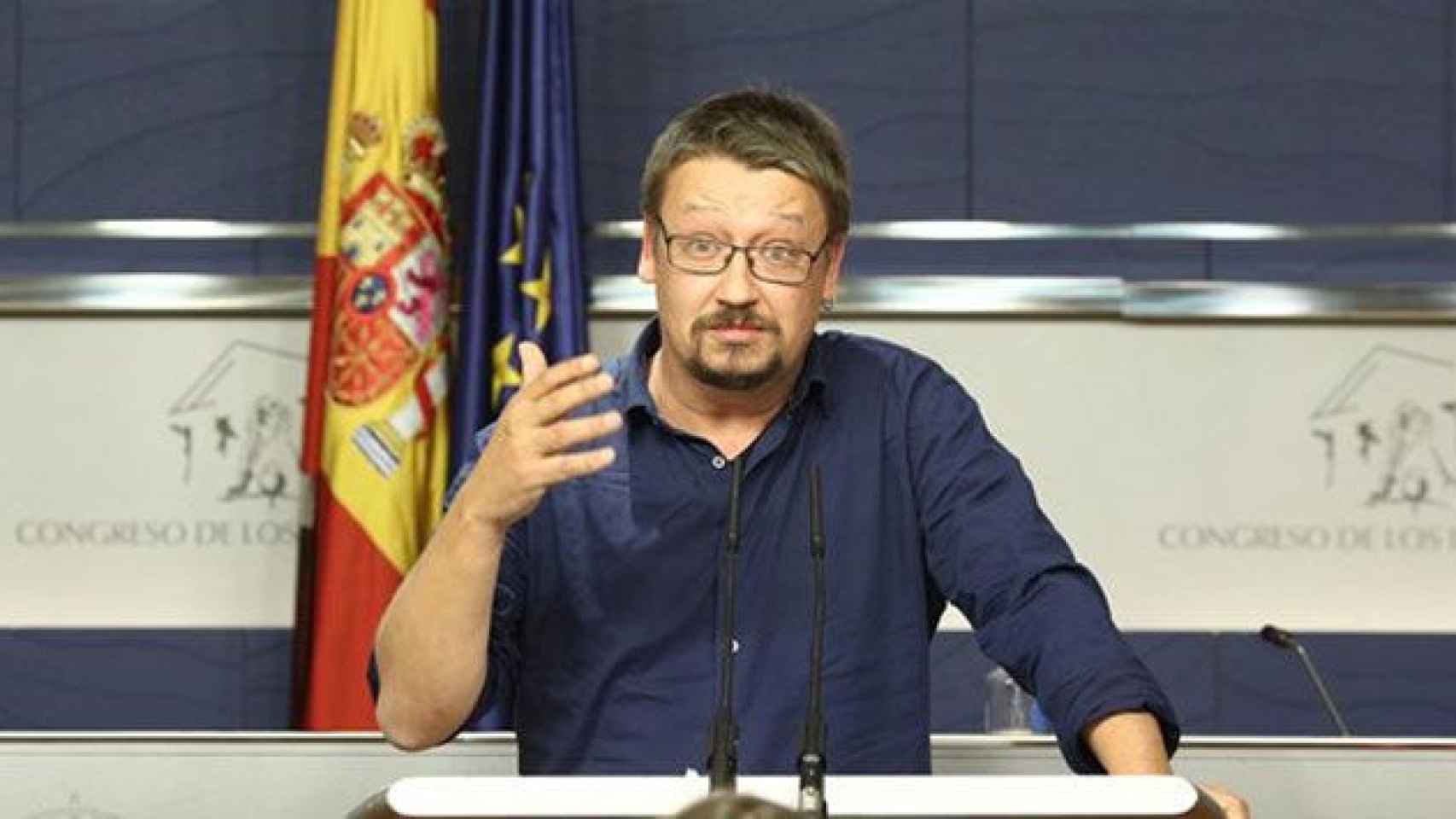 El portavoz de En Comú Podem en el Congreso, Xavier Domènech / EUROPA PRESS