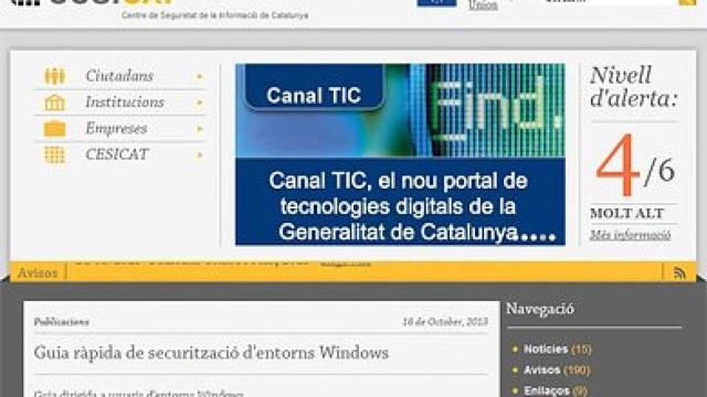Captura de la web del Cesicat