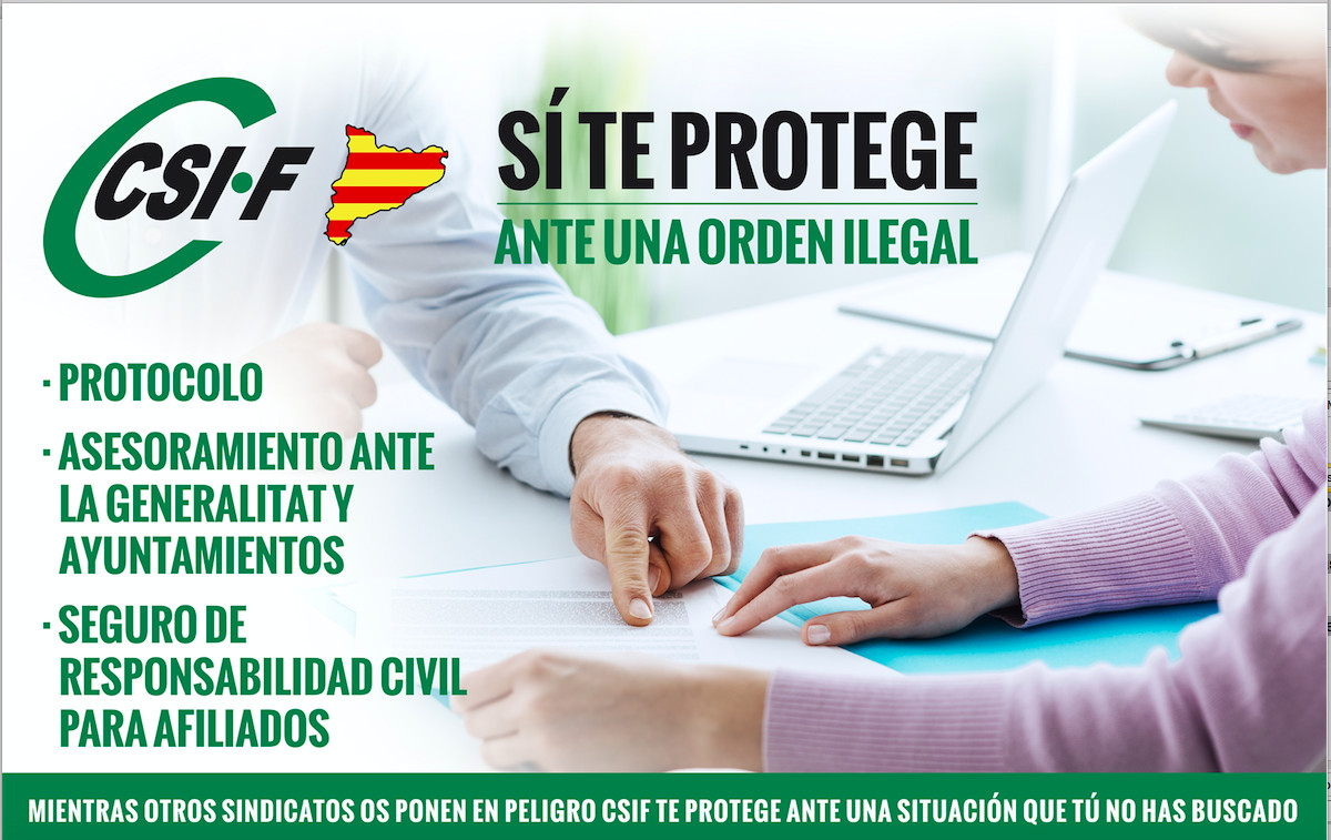 Folleto diseñado por CSIF