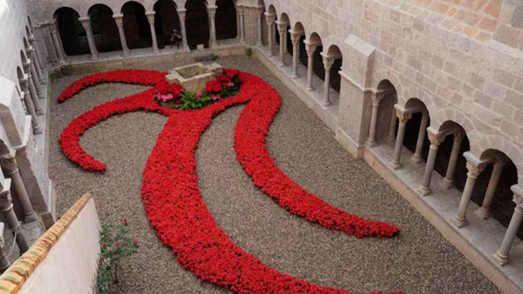 Imagen de uno de los arreglos del Temps de Flors en Girona / AYUNTAMIENTO DE GIRONA