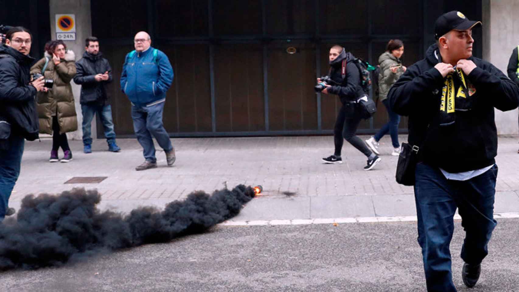 Imagen del líder de los taxistas de Barcelona, Alberto 'Tito' Álvarez, esta mañana en Barcelona / EFE