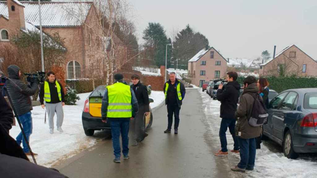 Miguel, Sebas, Raúl y Joan, los taxistas con Puigdemont en Waterloo (Bélgica) / CG