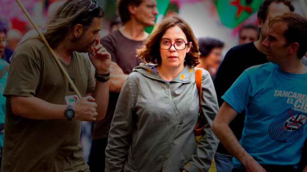 Eulàlia Reguant, diputada de la CUP, en la Marcha por la Dignidad / EFE