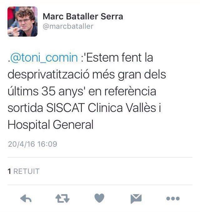 Tuit a Toni Comín