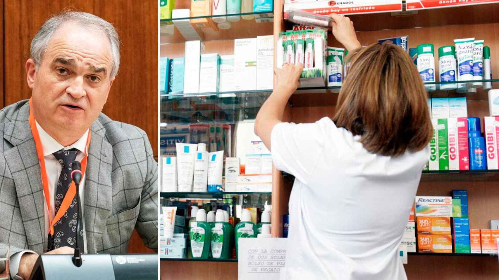 Antoni Mingorance, presidente de los farmacéuticos andaluces, con una botica / CG