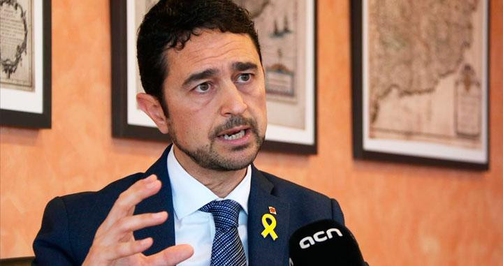 Damià Calvet, consejero catalán de Territorio y Sostenibilidad, en una comparecencia pública anterior / CG