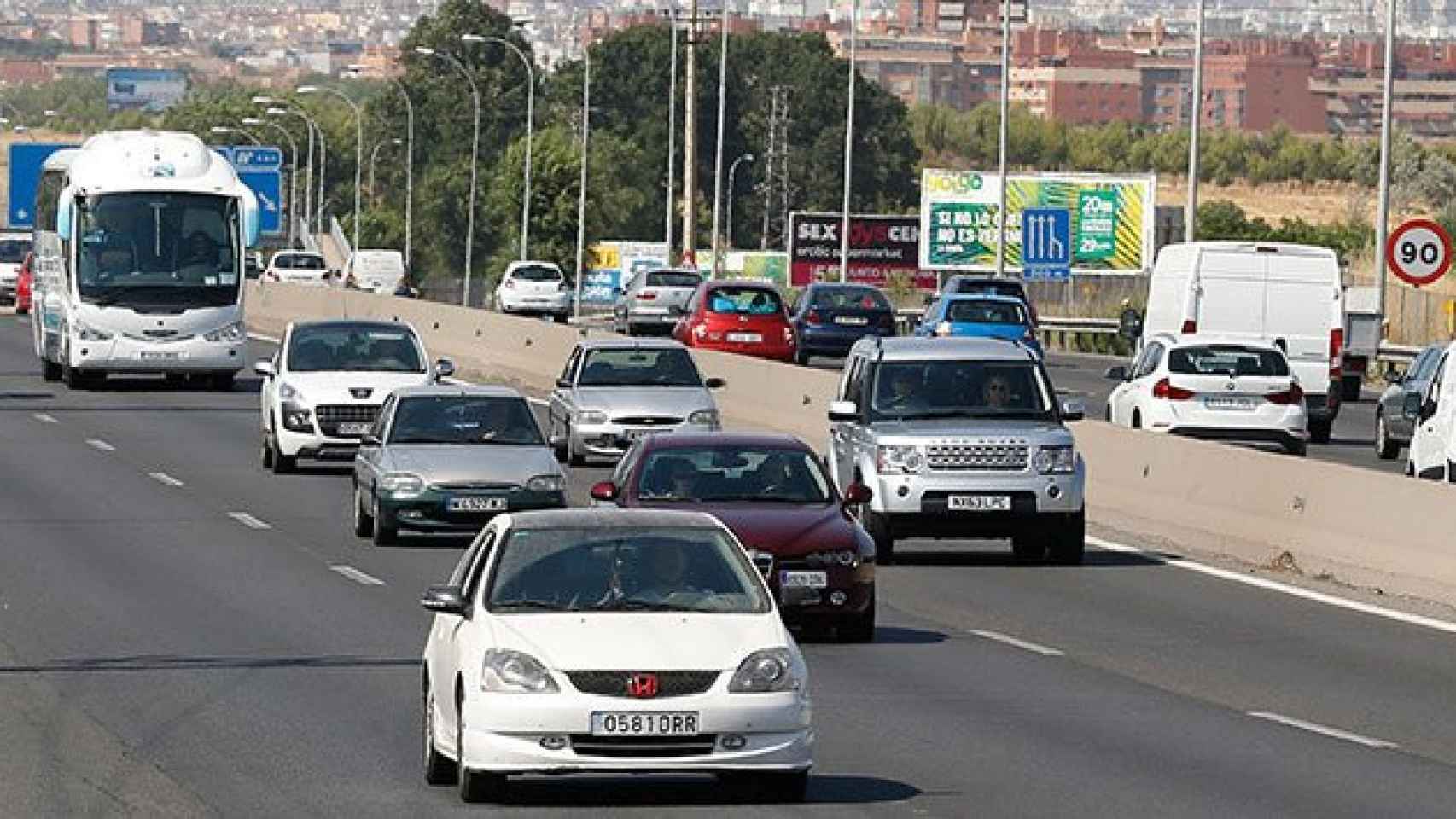 Estado de circulación de la carretera de Madrid a Toledo el viernes 29 de julio.