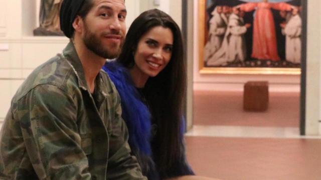 Pilar Rubio y Sergio Ramos en el museo