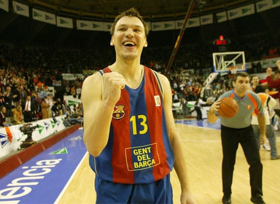 Jasikevicius en una de las grandes noches de baloncesto que regaló a la afición del Barça / ARCHIVO