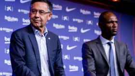 Una foto de Josep Maria Bartomeu y Eric Abidal / FCB