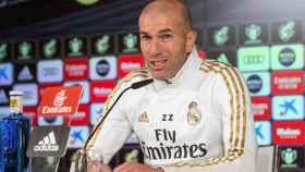 Zidane en rueda de prensa con el Madrid / EFE