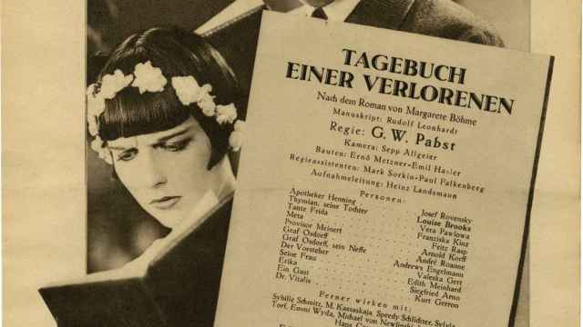 Cartel de la película 'Tres días de un diario' (1929), dirigida por G. W. Pabst