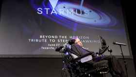 El físico Stephen Hawking ofrece una conferencia en el festival Starmus de Tenerife.