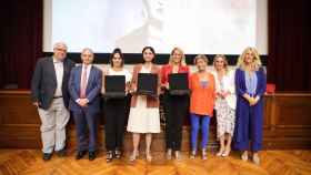 Entrega del premio Women Business & Justice European Forum a la delegada del Gobierno y decana emérita de la institución, Maria Eugènia Gay; a Helena Monzón, por la labor de su hermana Celia Monzón; y a la abogada Maia Román / ICAB