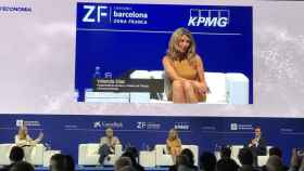 La vicepresidenta tercera y ministra de Trabajo, Yolanda Díaz, en las jornadas del Círculo de Economía / CG