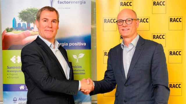 Xavier Pérez, director general de RACC, y Emili Rousaud, director general de Factor Energía / RACC