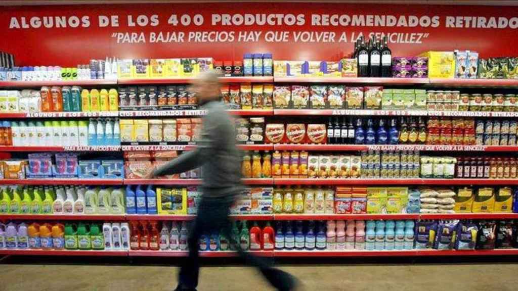 Las ventas de productos alimenticios han crecido menos que el resto.