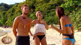 Tom Brusse, Sandra Pica y Melyssa Pinto en 'Supervivientes' / MEDIASET