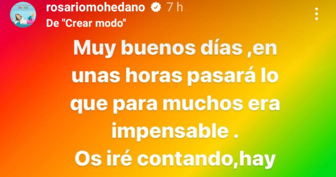 Mensaje de Chayo Mohedano / INSTAGRAM