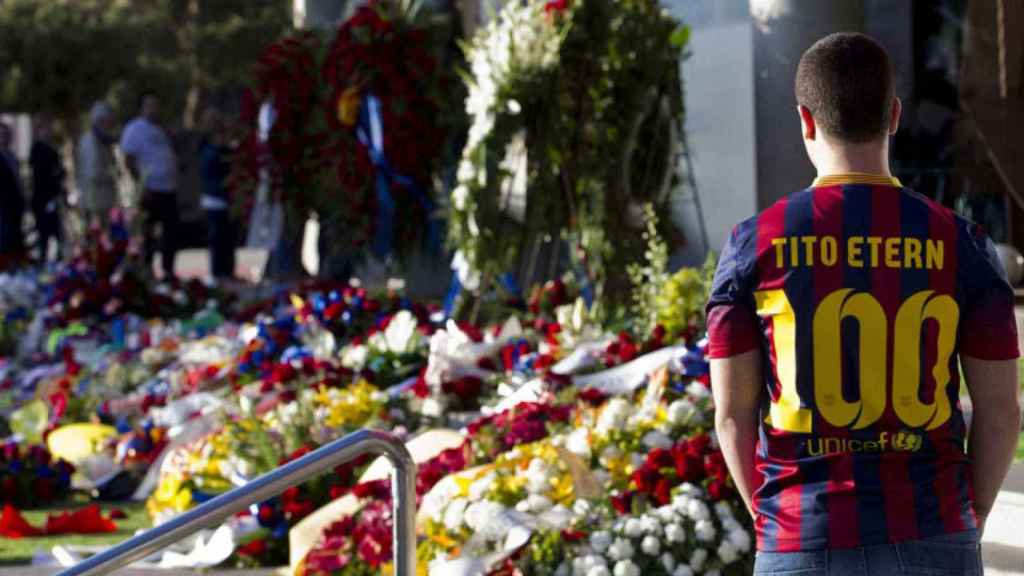 Cuando el Barça conoció la muerte Imagen del entierro de Tito Vilanova | EFE