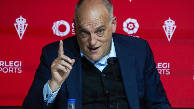 Javier Tebas, durante una comparecencia como presidente de la Liga / EFE