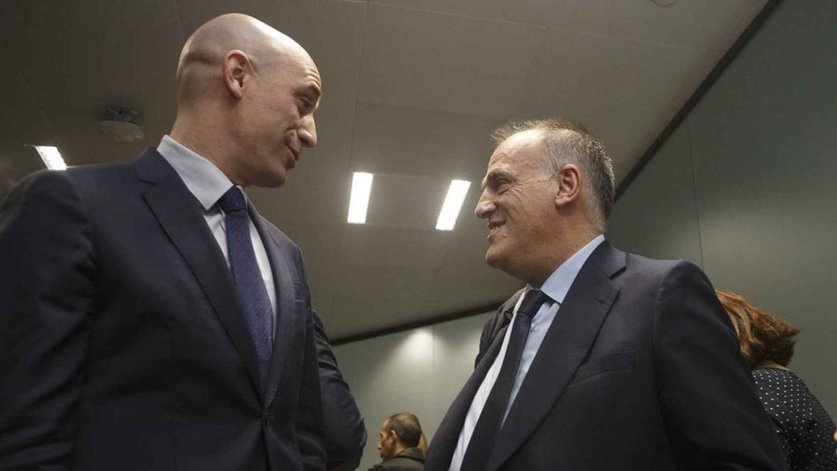 Tebas y Rubiales en una imagen de archivo / EFE