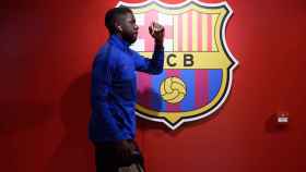 Samuel Umtiti llegando al Camp Nou / Redes