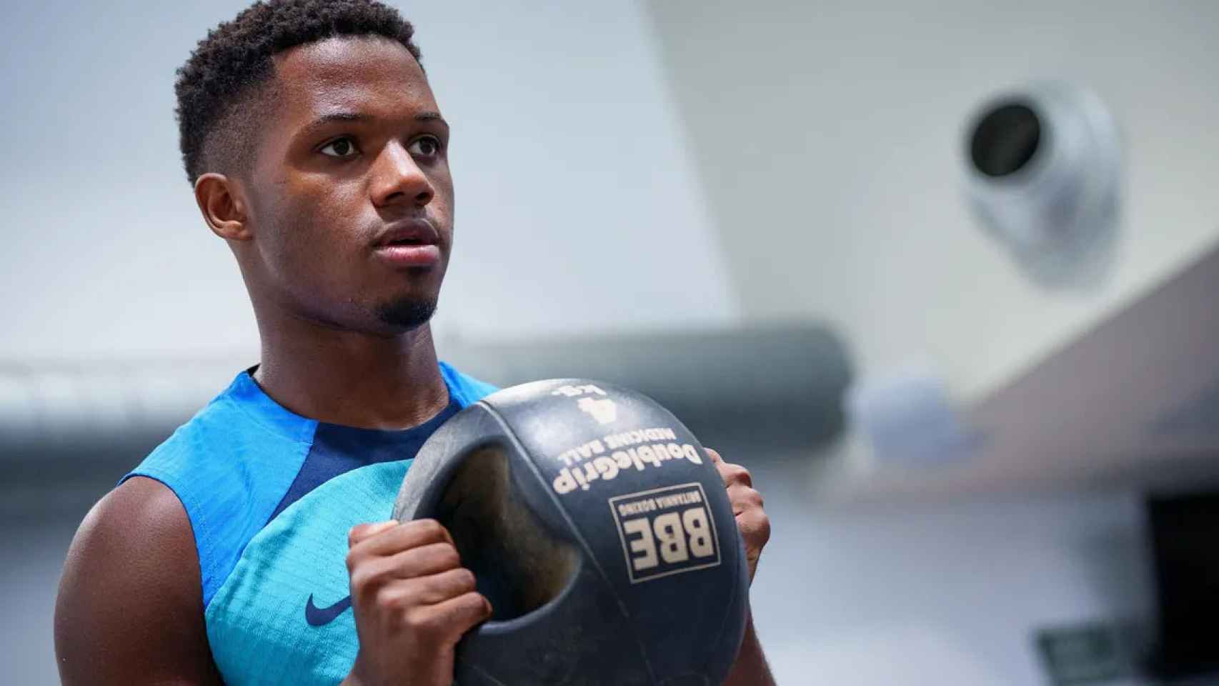 Ansu Fati, durante un entrenamiento del FC Barcelona / FCB