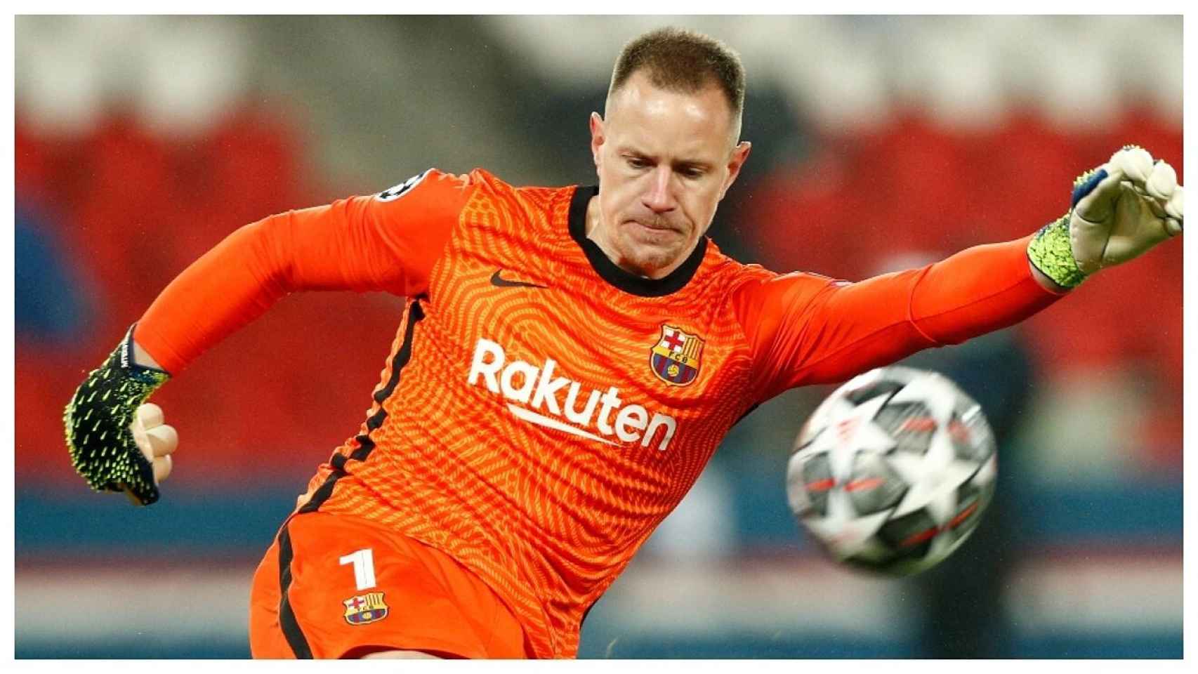 Ter Stegen, en un partido del Barça / EFE