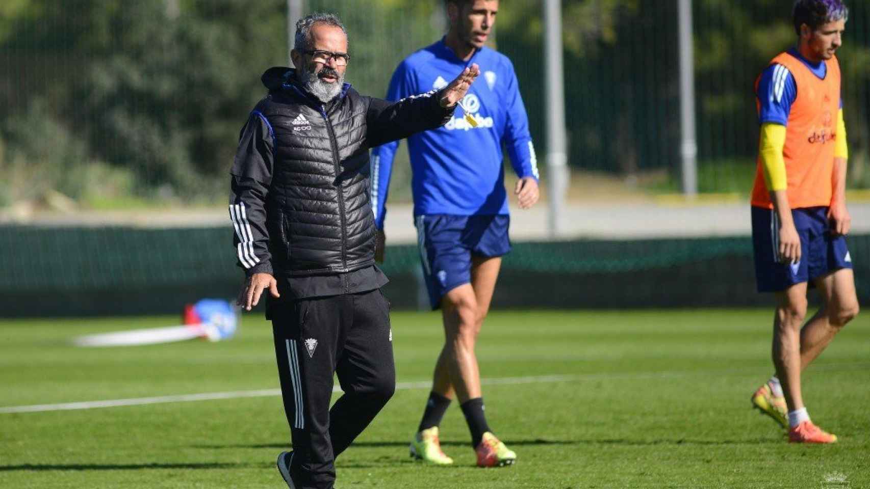 Álvaro Cervera en un entrenamiento del Cádiz / Cádiz