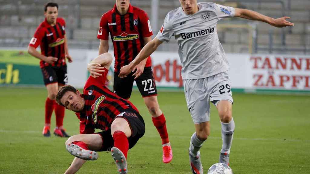 Havertz instantes antes de marcar al Friburgo / EFE