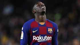 Dembelé en un encuentro con el Barça / EFE