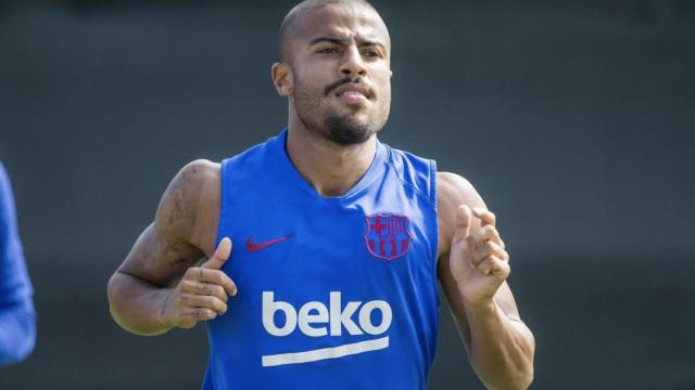 Una foto de Rafinha durante un entrenamiento del Barça / FCB