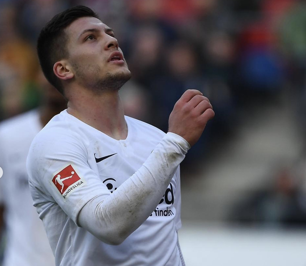 Una foto de Luka Jovic durante un partido con el Eintracht Francfort / Instagram