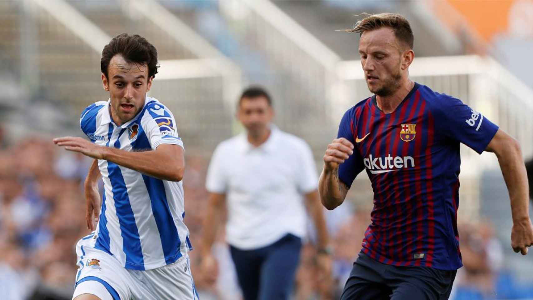 Rakitic en acción durante un partido del Barça / EFE