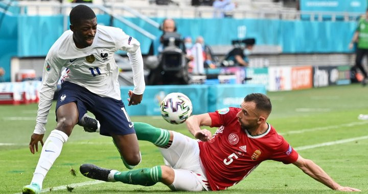 Dembelé en una acción contra Hungría / EFE