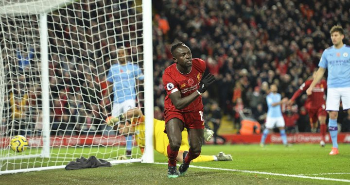 Sadio Mané celebrando su gol contra el Manchester City / EFE