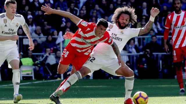 Una foto de Marcelo durante el partido ante el Girona / EFE