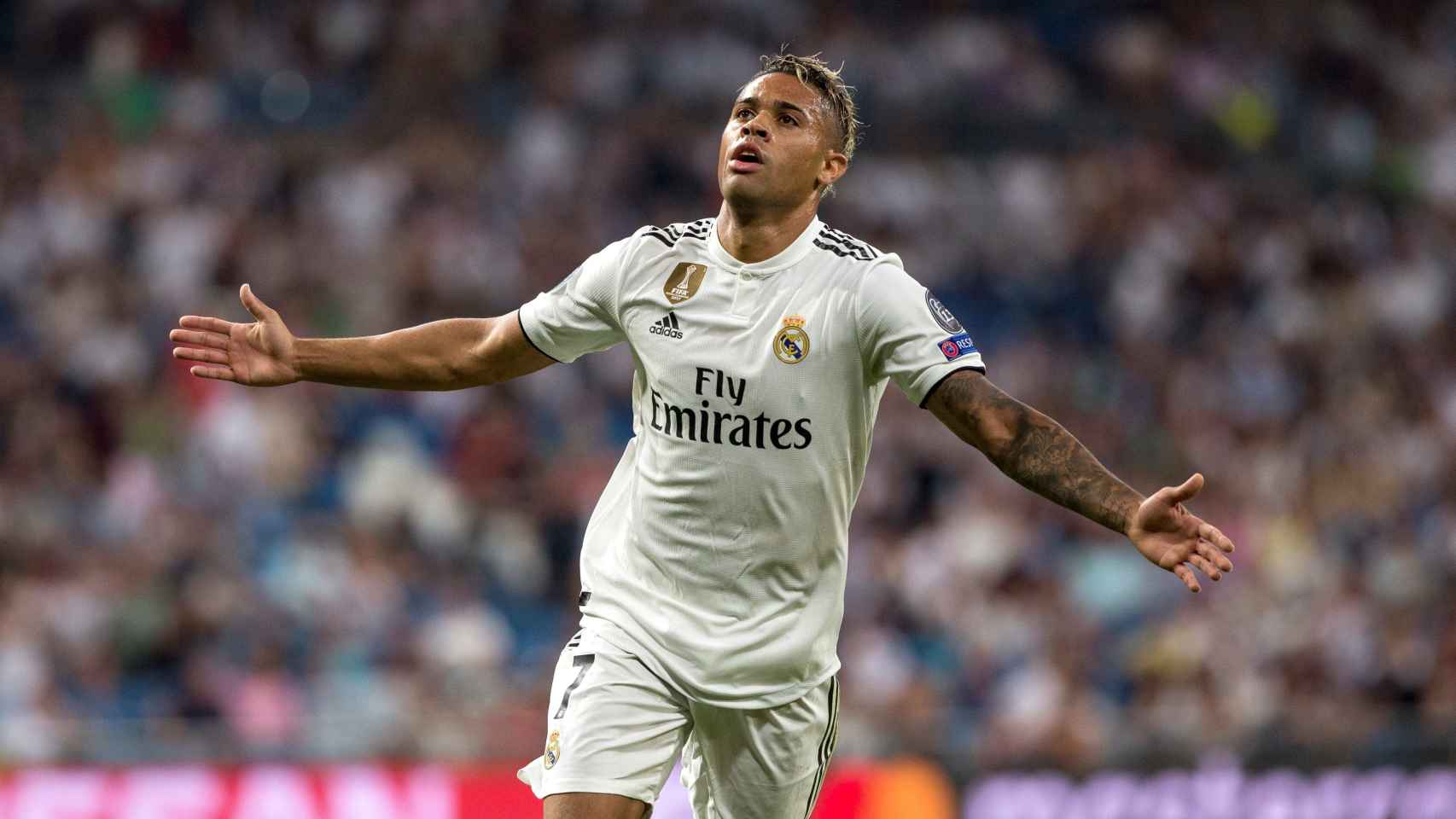 Mariano celebra su gol frente a la Roma / EFE