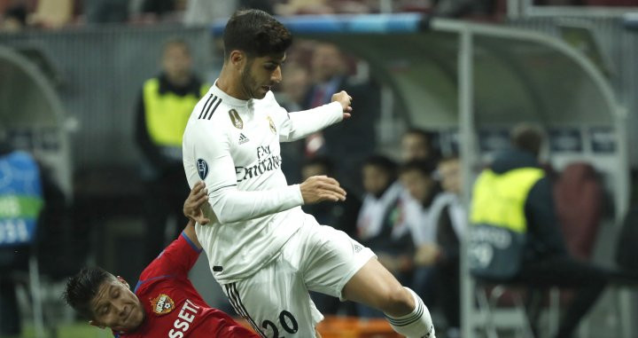 Una foto de archivo de Marco Asensio frente al CSKA de Moscú / EFE