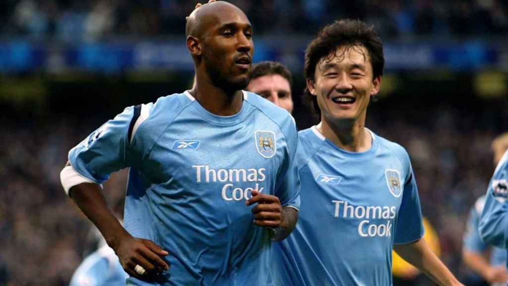 Nicolas Anelka, celebrando un gol con el Manchester City / REDES