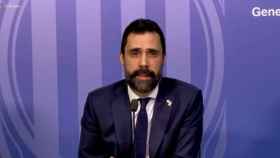 El 'conseller' de Empresa y Trabajo de la Generalitat, Roger Torrent, en rueda de prensa telemática / GENERALITAT