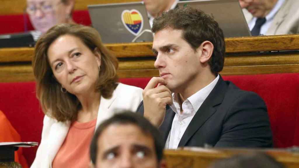 La exregidora Carina Mejías con Albert Rivera / EFE